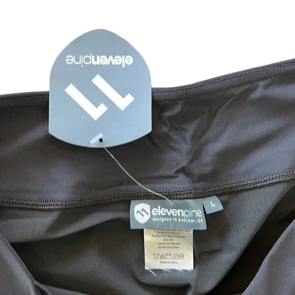 Eleven Pine Women’s Athletic Kickitup Skirt Black Size Large NWT